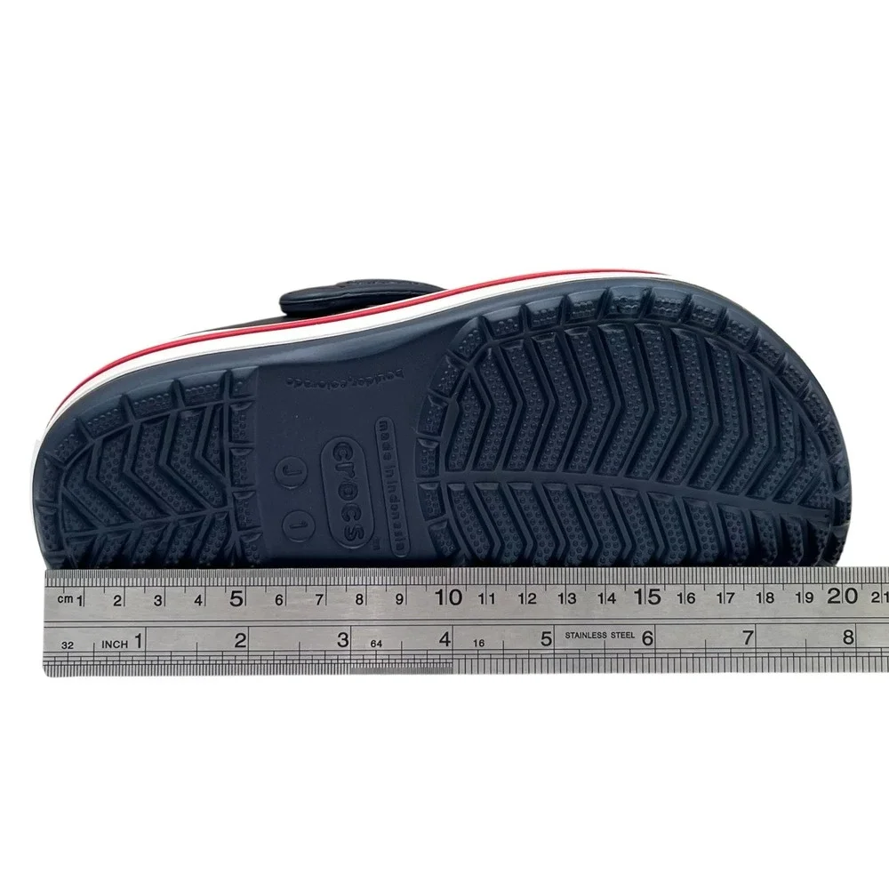 Crocs Crocband Youth‎ Boys Girls Slip-on Clogs Size 1 (J1 ) Navy Blue Red White